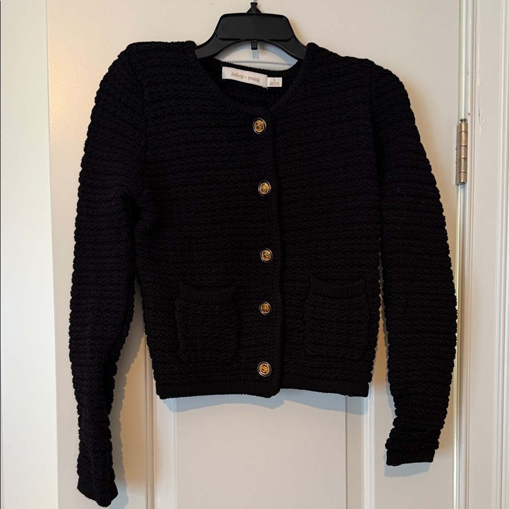 Bishop+ Young Black Textured Cardigan